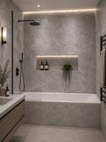 Concrete Gloss Shower Wall Panel | 2.4m x 1m | 10mm PVC Tongue & Groove