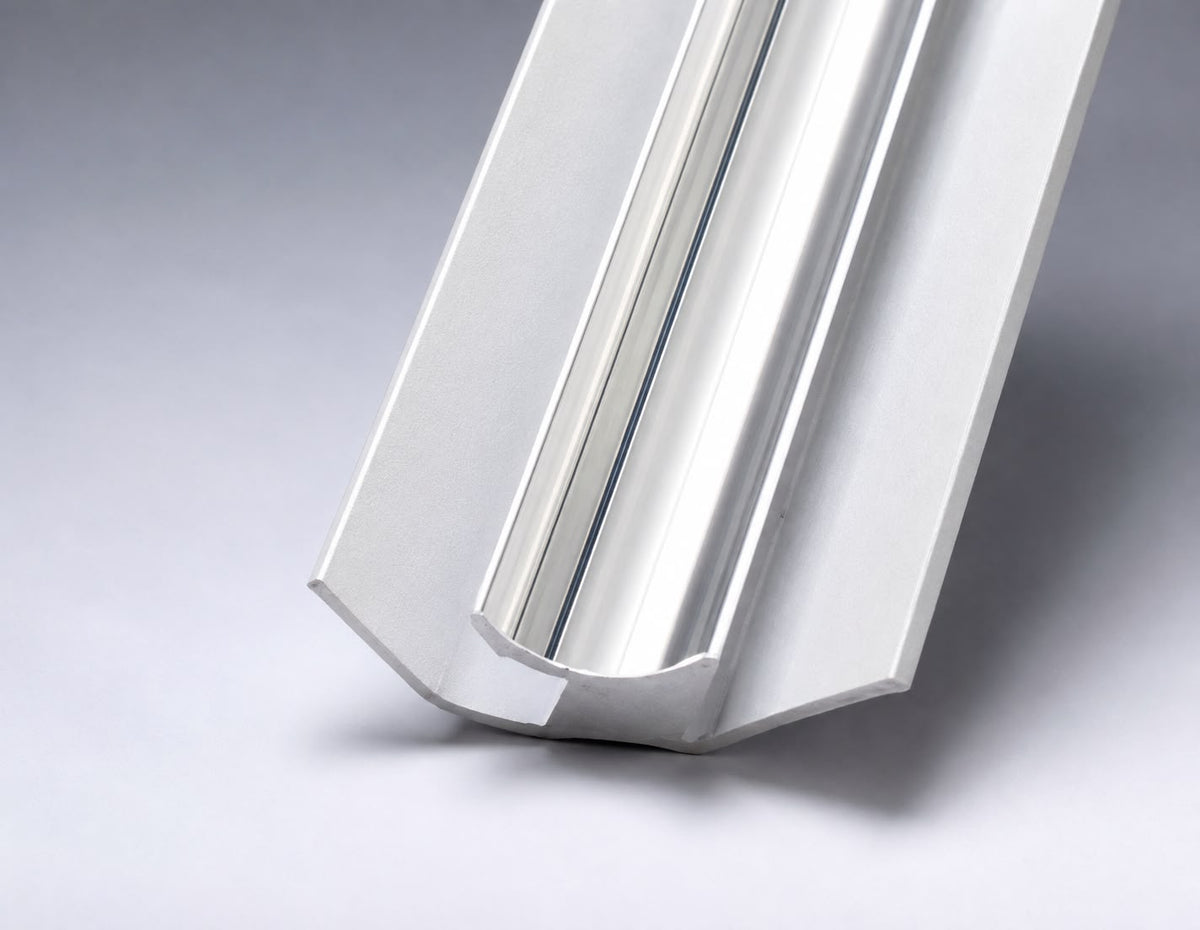 10mm Silver Internal Corner Trim for Shower Panels - 2.4m PVC